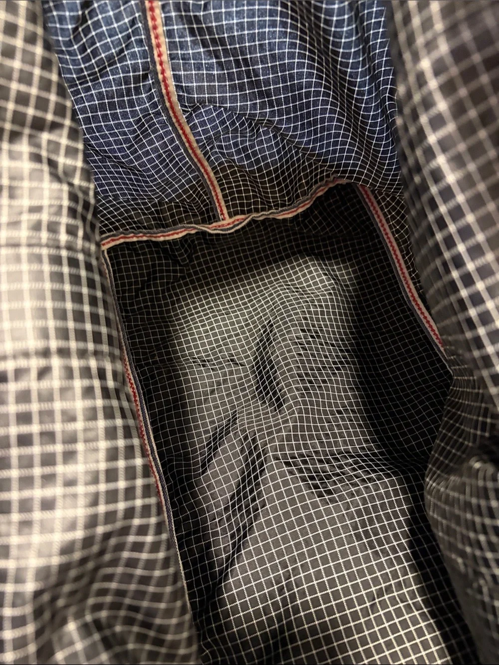 Jack Spade Warren Street NY Packable Duffel Travel Bag Black Grid Check